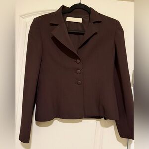 ✨ Valentino SPA 100% Virgin Wool Blazer. Brown. Made in Italy. Size 8